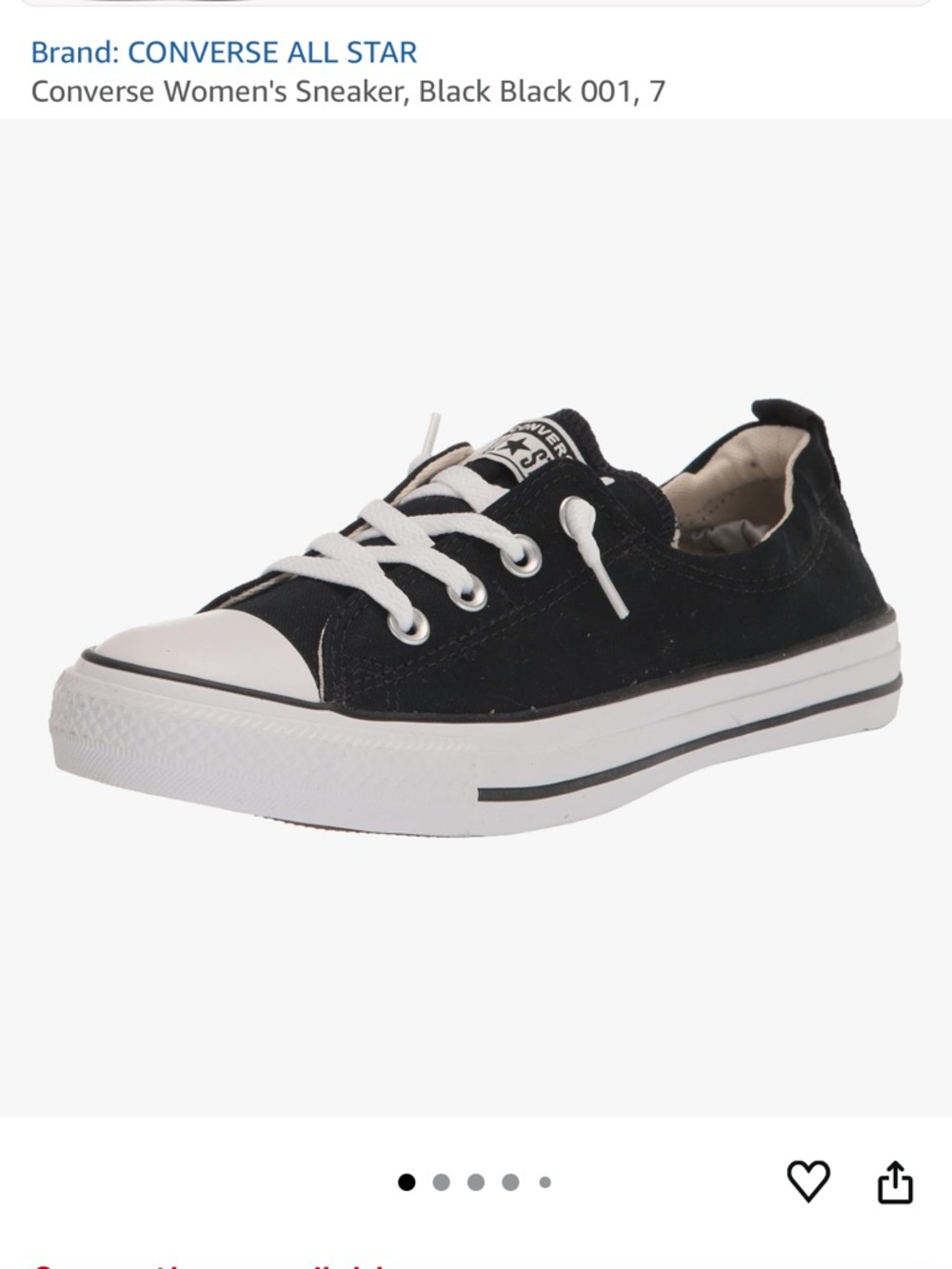 Shoreline Low Top converse Canvas Sneakers - Black size 10 - Picture 4 of 9